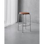 COMMA - Barstóll, cognac chrome