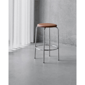 COMMA - Barstóll, cognac chrome