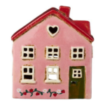 Kertahús - Ebeltoft, bleikt m/græna hurð